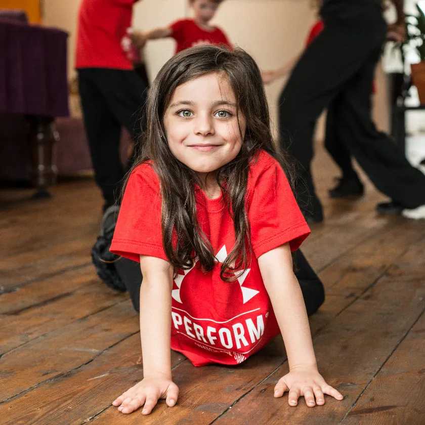 Kids dancing in drama school