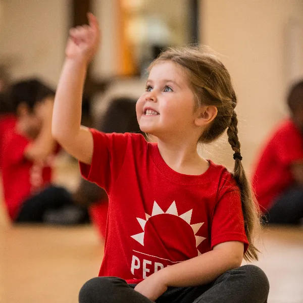 Children performing in class